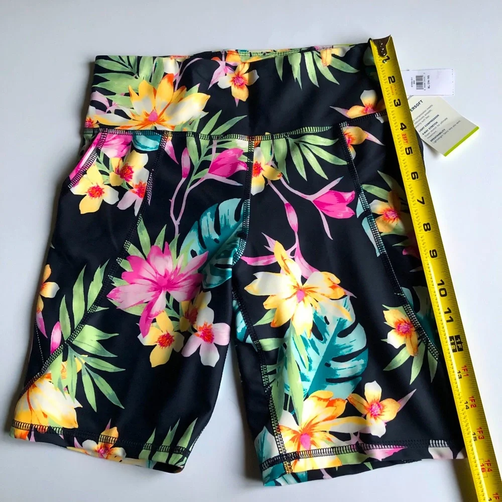NEW Biker Shorts High Waisted PowerSoft Side Pocket Girl’s XL OLD NAVY - Picture 8 of 16